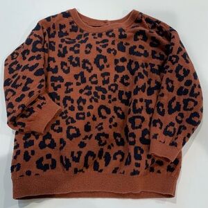 6/$20 GAP Brown and Black Leopard Print Sweater